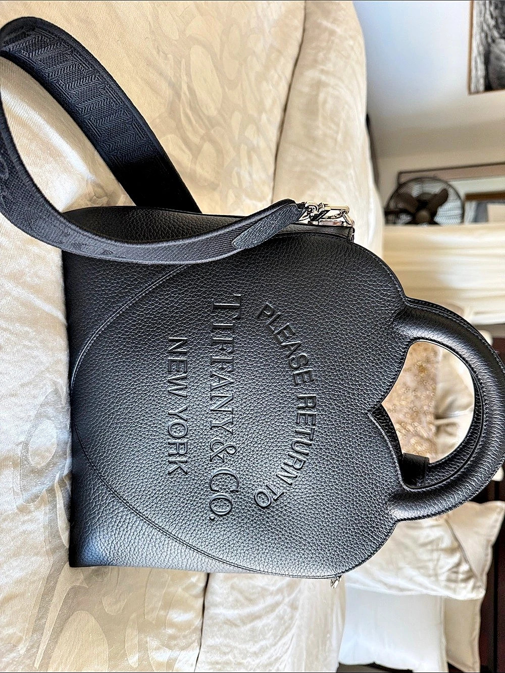 Tiffany & Co. Black Leather-Look Tote Bag
